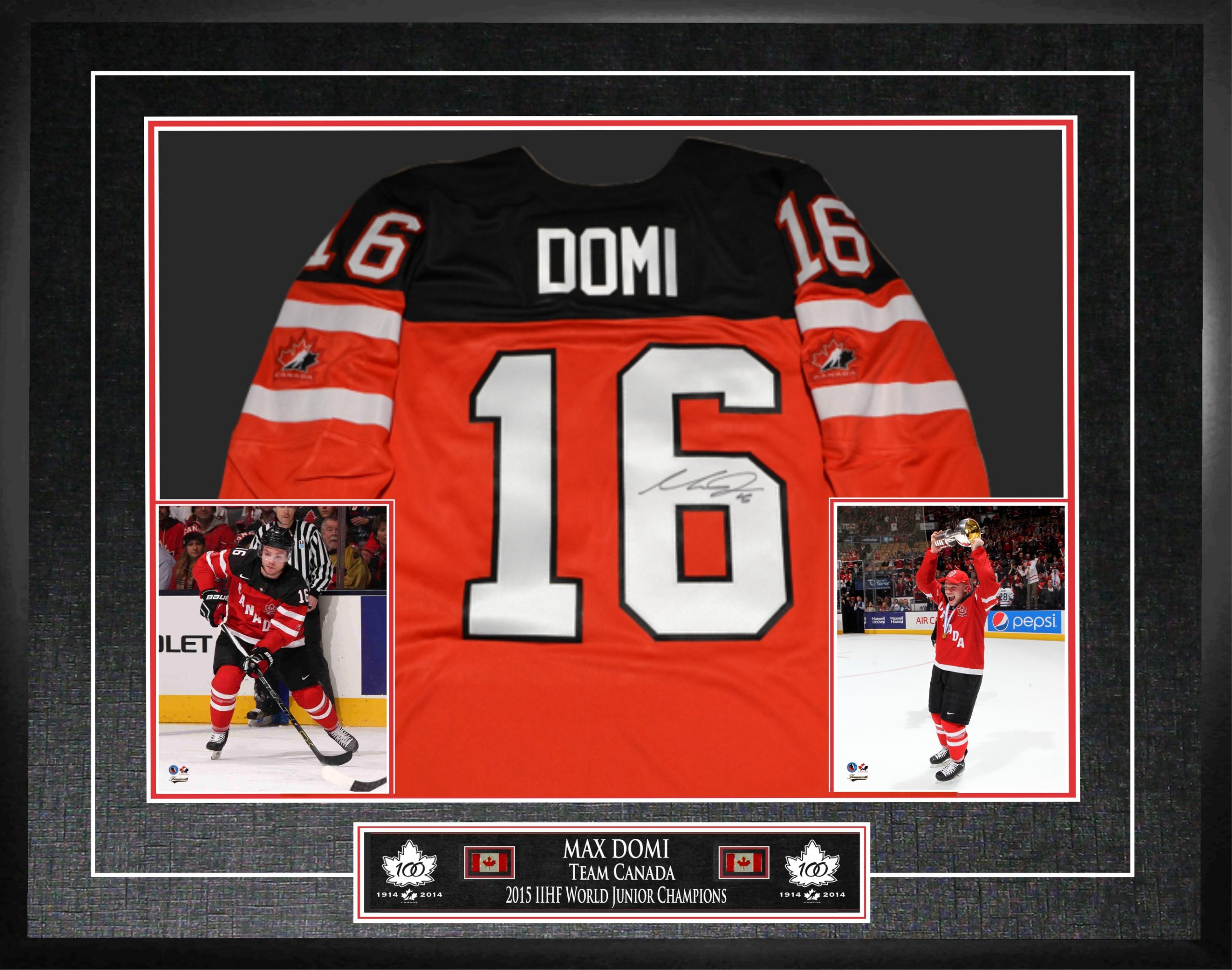 Max Domi Autographed Red Jersey Numbers Introduction 28 x 18 – Super  Sports Center