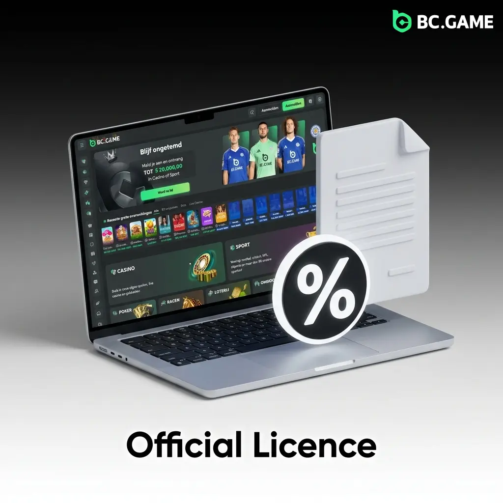 BC Game official Curaçao Gaming Authority licence number 365/JAZ displayed on website footer