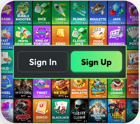 Login and registration button