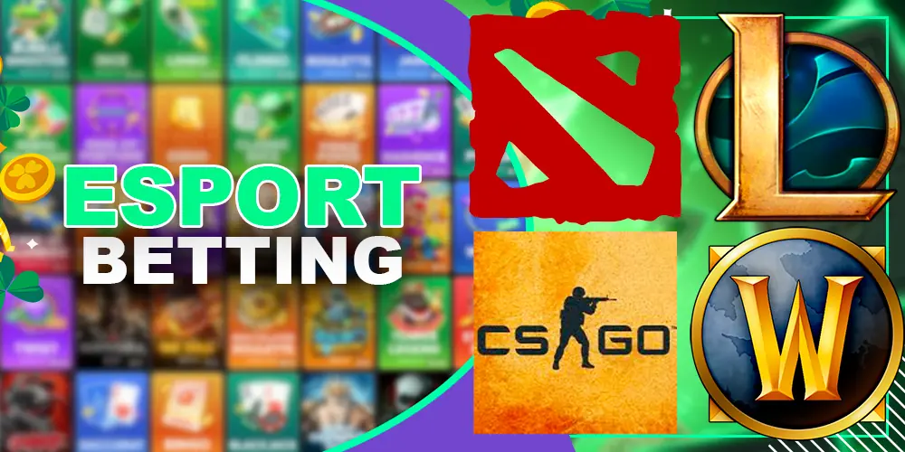 Esports betting lobby with live odds