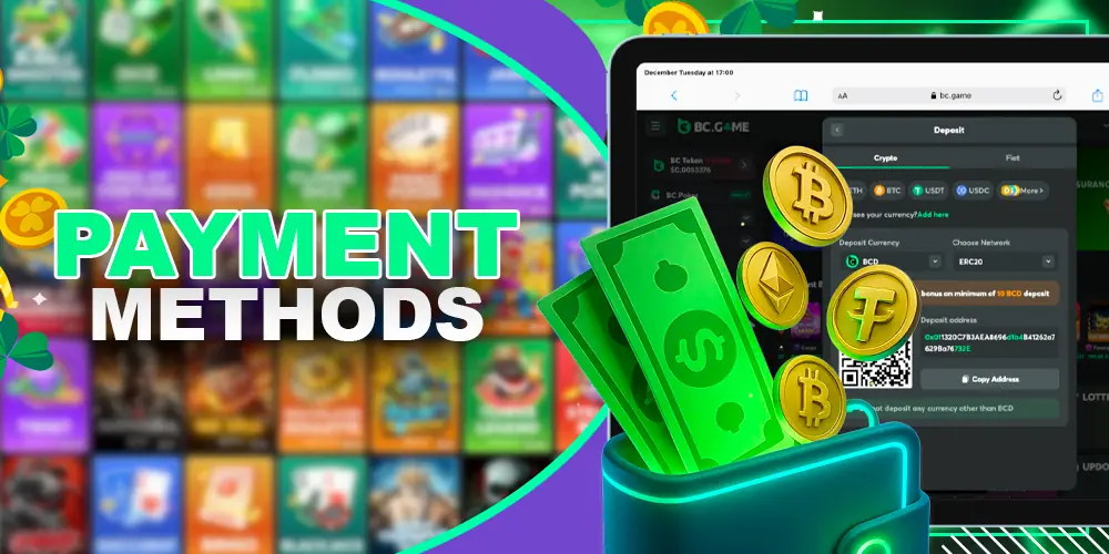 Secure, fast deposits and withdrawals via BTC, ETH, USDT