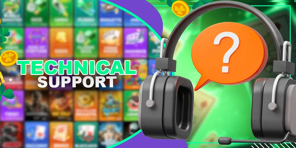 Technical support for casino players